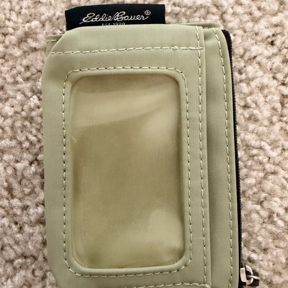 Eddie Bauer Sage Green Phone Case Wallet with Clear ID Window